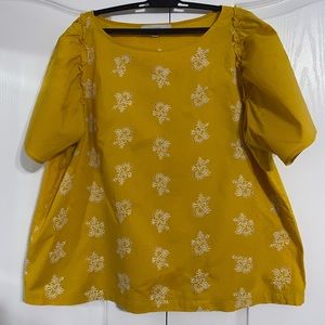 Yellow/mustard blouse Loft